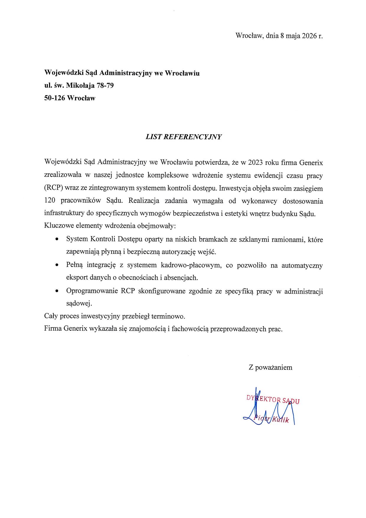 Referencja Generix